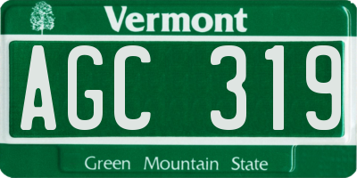 VT license plate AGC319