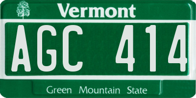 VT license plate AGC414