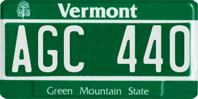 VT license plate AGC440