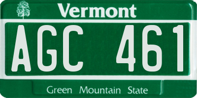 VT license plate AGC461