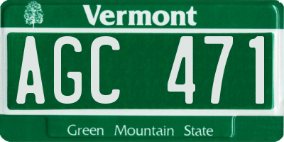 VT license plate AGC471