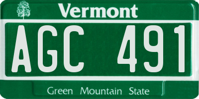 VT license plate AGC491