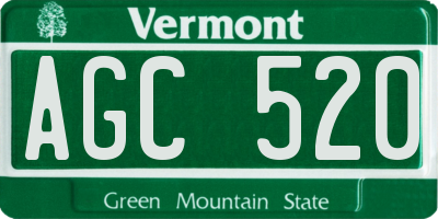 VT license plate AGC520