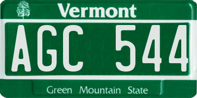 VT license plate AGC544