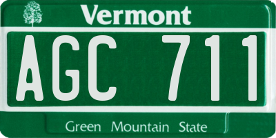 VT license plate AGC711