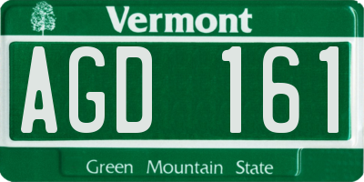 VT license plate AGD161