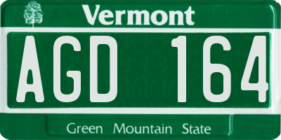 VT license plate AGD164