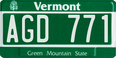 VT license plate AGD771