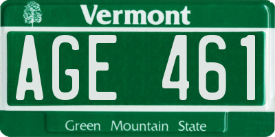 VT license plate AGE461