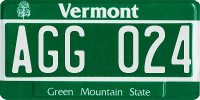 VT license plate AGG024