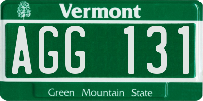 VT license plate AGG131