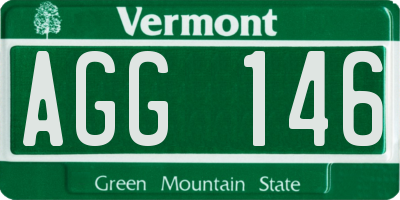 VT license plate AGG146