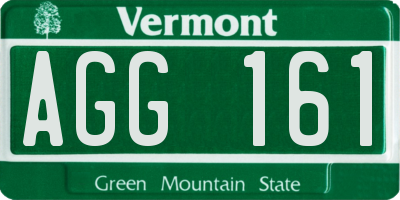 VT license plate AGG161
