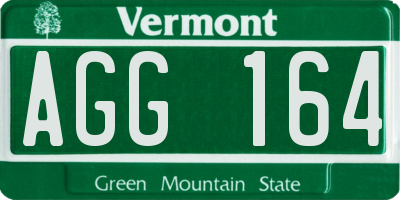 VT license plate AGG164