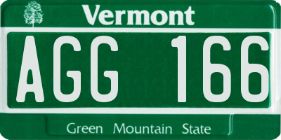 VT license plate AGG166