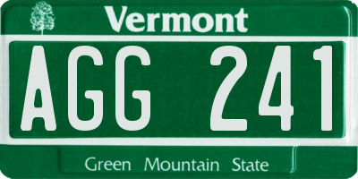VT license plate AGG241