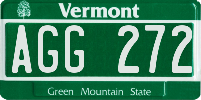VT license plate AGG272