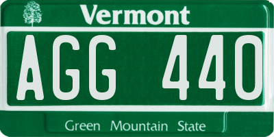 VT license plate AGG440