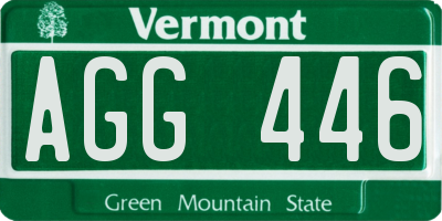 VT license plate AGG446