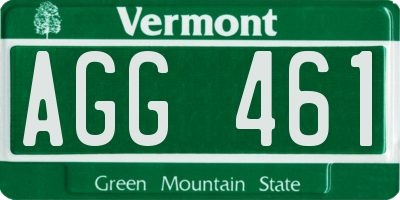VT license plate AGG461