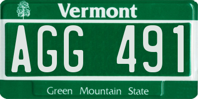 VT license plate AGG491