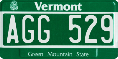 VT license plate AGG529