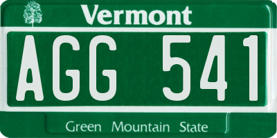 VT license plate AGG541