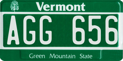 VT license plate AGG656