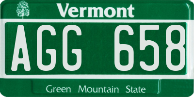 VT license plate AGG658