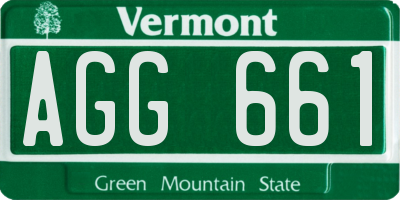 VT license plate AGG661