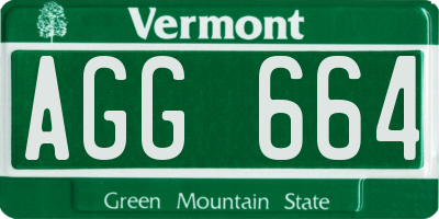 VT license plate AGG664