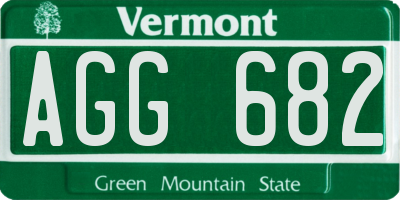 VT license plate AGG682
