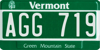 VT license plate AGG719
