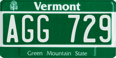 VT license plate AGG729
