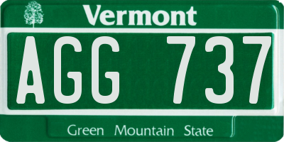 VT license plate AGG737