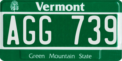 VT license plate AGG739