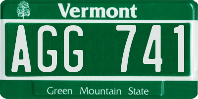 VT license plate AGG741