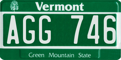 VT license plate AGG746
