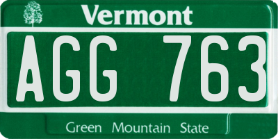 VT license plate AGG763