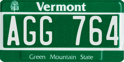 VT license plate AGG764