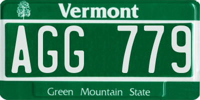 VT license plate AGG779