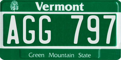 VT license plate AGG797