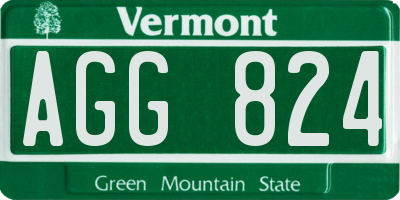 VT license plate AGG824