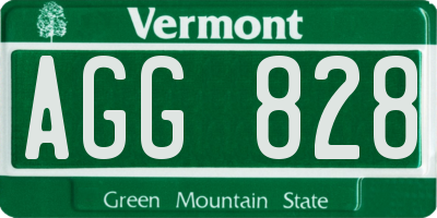 VT license plate AGG828