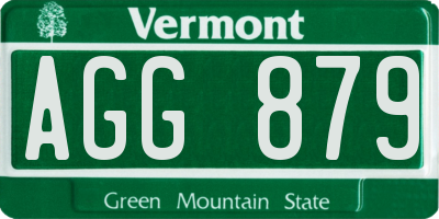 VT license plate AGG879