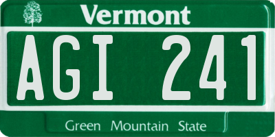 VT license plate AGI241
