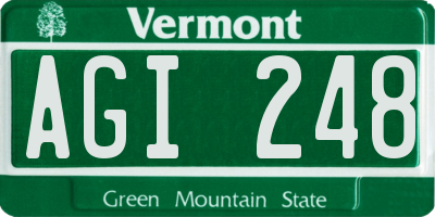 VT license plate AGI248