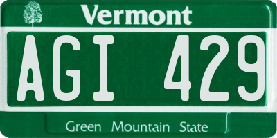 VT license plate AGI429