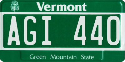 VT license plate AGI440