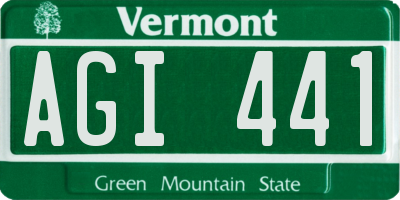 VT license plate AGI441